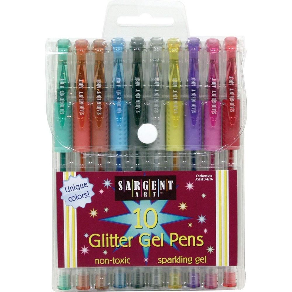 Glitter Gel Pens 10-pack - Sargent Art - Stuff2Color